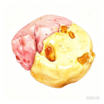 芒果草莓双拼馒 mango strawberry mantou (Selangor Outlet)